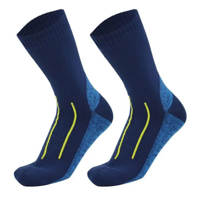 Chaussettes de Randonnée Imperméables Mixtes bleu fond blanc