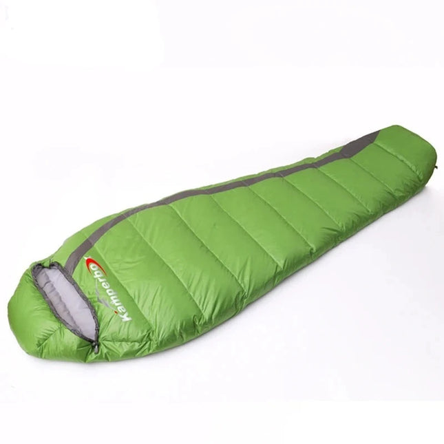 Sac de couchage en duvet ultraléger 0°C vert