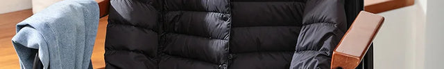 Doudoune pliable  ultra légère en duvet noir