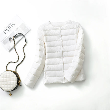 Doudoune pliable  ultra légère en duvet blanc
