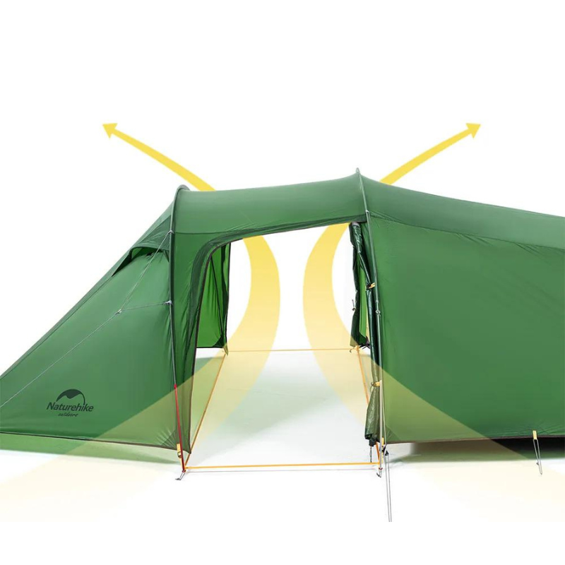 Tente de Camping pour 3 Personnes avec grand absides