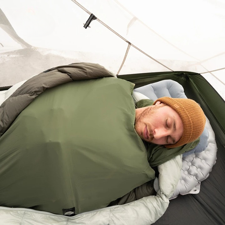 Sac de Couchage Ultra Light Vert en Nylon et Soie