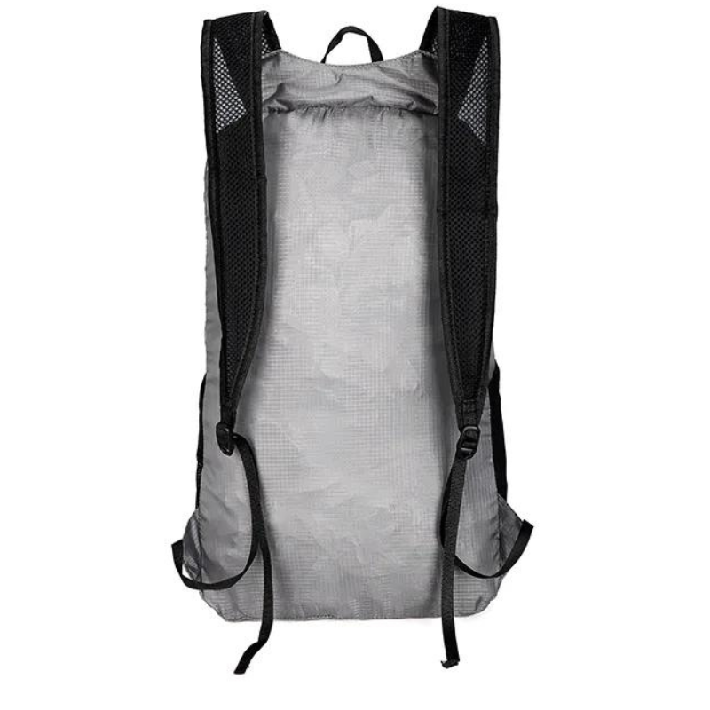 sac à dos randonnée femme pliable gris vue de dos