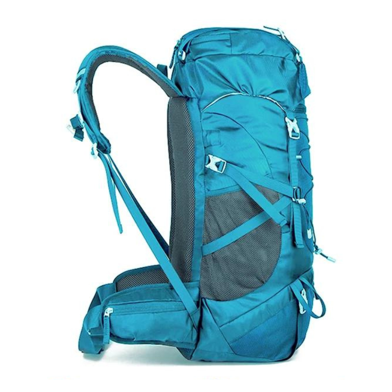 Sac à dos randonnée homme 50l bleu profil
