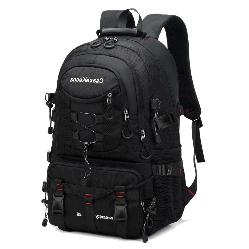 sac à dos randonnée homme 40l noir sur fond blanc