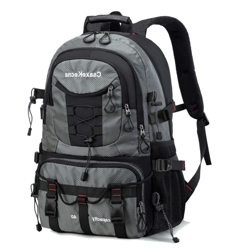 sac à dos randonnée homme 40l gris sur fond blanc