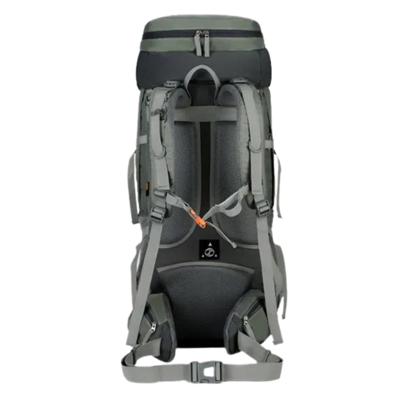 sac à dos randonnée trekking 75l vert vue de dos