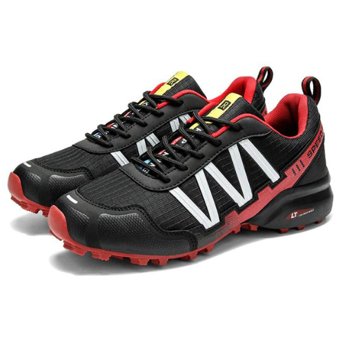 Chaussures Randonnée et Trail Imperméables pour Homme rouge sur fond blanc