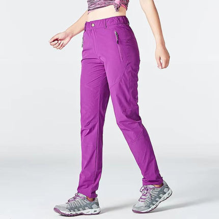 Pantalon de randonnée pour femmes imperméable violet