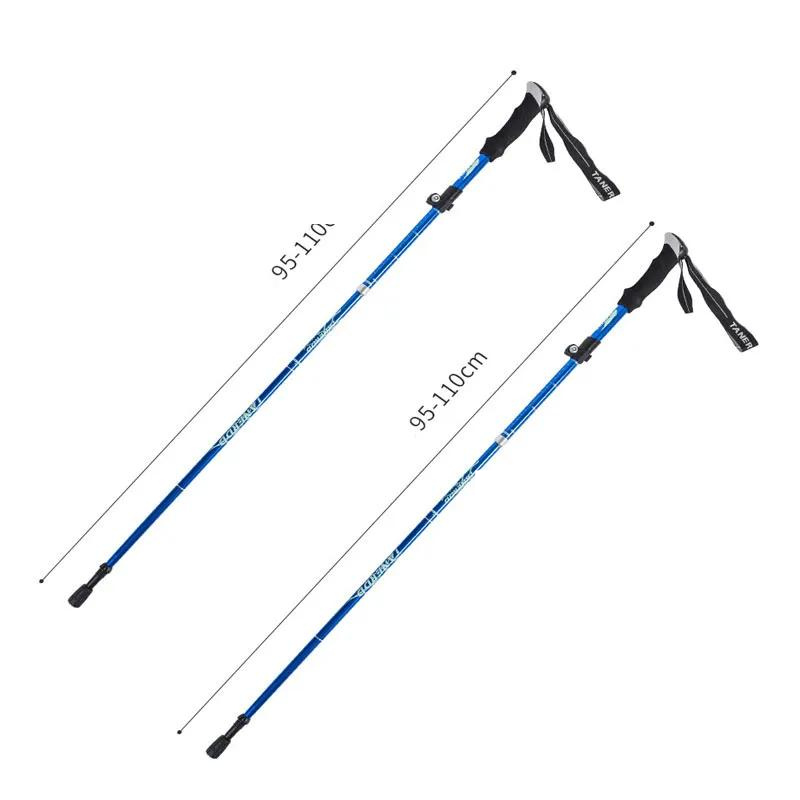 Bâtons de Randonnée Réglables 95-110 cm bleu