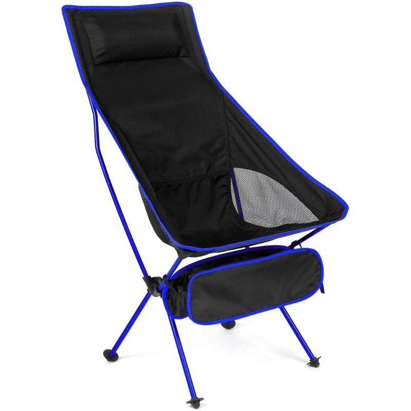 GarveeHome Chaise De Camping XXL – 64 Cm D’assise, Dossier Haut Rembourré, Capacité 200 Kg, Avec Porte-gobelet