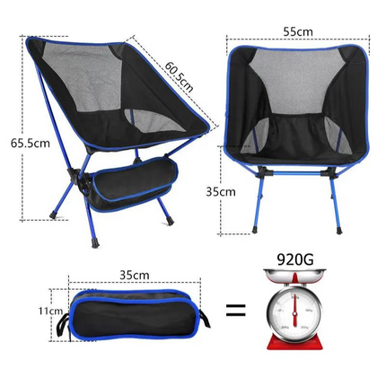 Chaise de Camping Portable en Alu et Tissu Oxford dimensions