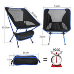 Chaise de Camping Portable en Alu et Tissu Oxford - Vignette | Marmote