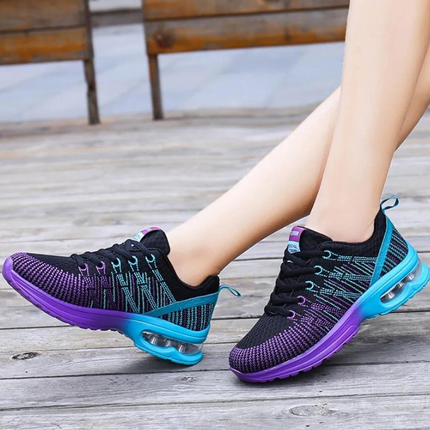 Basket de Marche pour Femme avec Bulle d'Air et Respirabilité bleu