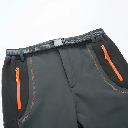 Pantalon de randonnée en molleton épais et chaud pour homme tour de taille
