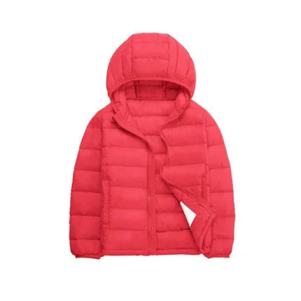 Doudounes à capuche légères rouge