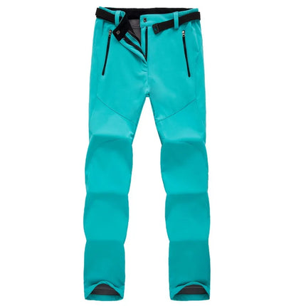 Pantalon d'extérieur en molleton épais pour femme bleu ciel