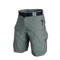 Short cargo militaire urbain imperméable pour homme vert