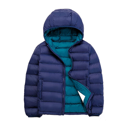 Doudounes à capuche légères navy