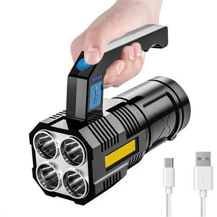 Lampe Torche Puissante avec Poignée sur fond blanc