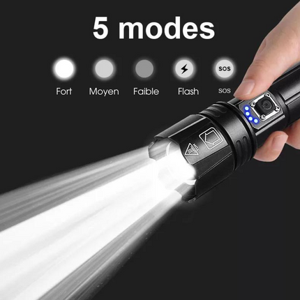 Lampe Torche Puissante de 300 Watts avec 5 modes