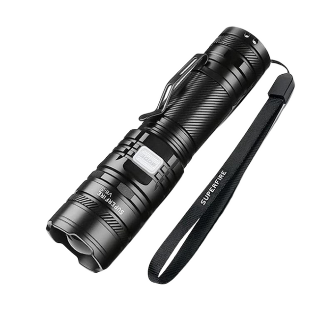 Lampe Torche Puissante pour Randonnée sur fond blanc