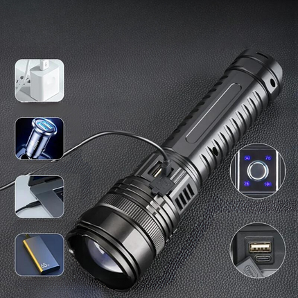 Lampe Torche Ultra Puissante avec Batterie Intégrée