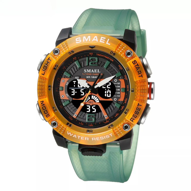 Montre de Randonnée et Sport Polyvalente orange/vert