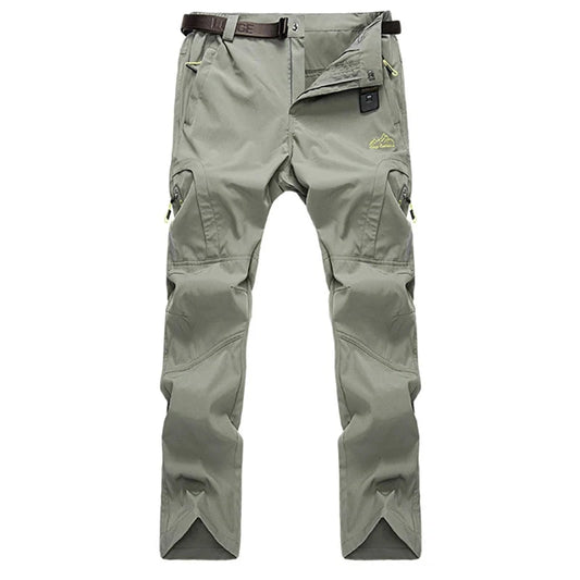 Pantalon de randonnée pour homme avec ceinture gris