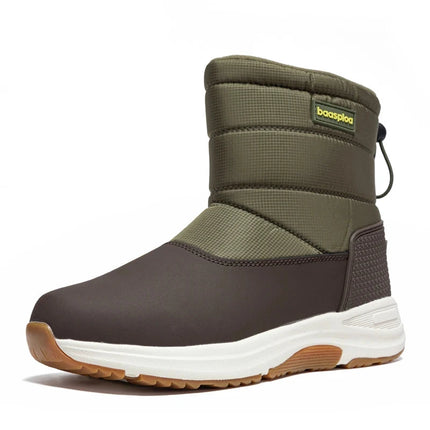 Bottes de neige avec intérieur en coton pelucheux pour homme vert