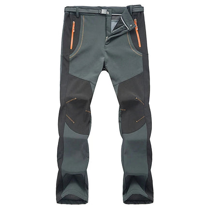 Pantalon de randonnée en molleton épais et chaud pour homme gris