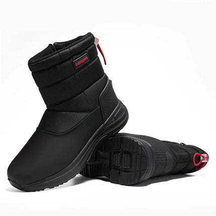 Bottes de neige avec intérieur en coton pelucheux pour homme 