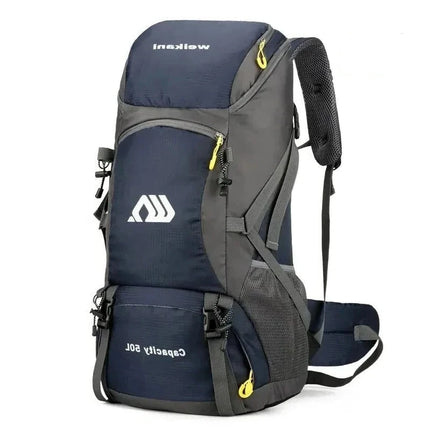 Grand sac à dos de voyage étanche pour homme bleu