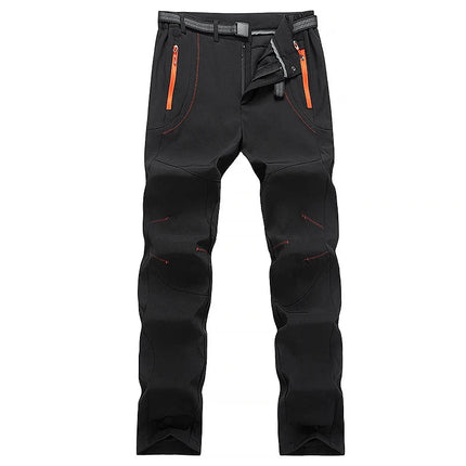 Pantalon de randonnée en molleton épais et chaud pour homme noir