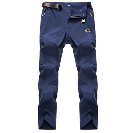Pantalon de randonnée pour homme avec ceinture bleu