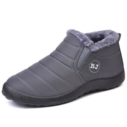 Bottes d'hiver imperméables avec doublure polaire gris