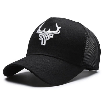 Casquettes randonnée unisexes brodée noir blanc