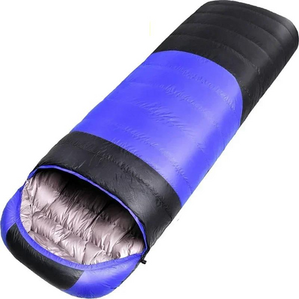 Sac de Couchage Grand Froid avec 4 Zones Chauffantes USB bleu