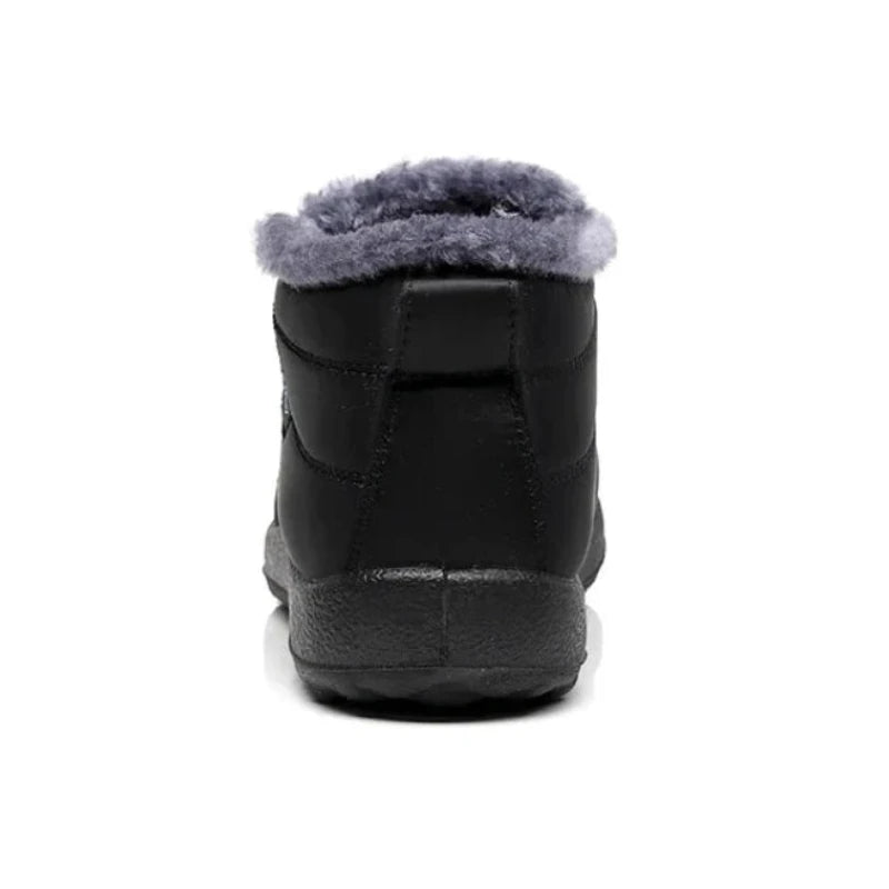 Bottes d'hiver imperméables avec doublure polaire vue du talons