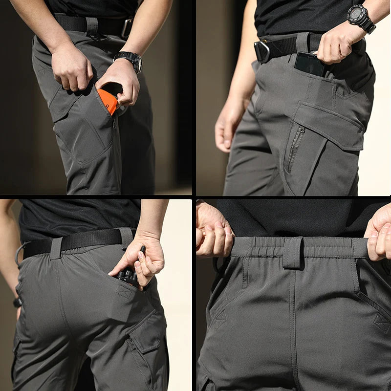 Pantalon Tactique Homme Cargo - Treillis Militaire Stretch - Séchage Rapide - Multi-Poches - Pour Randonnée, Chasse, Travail, Outdoor