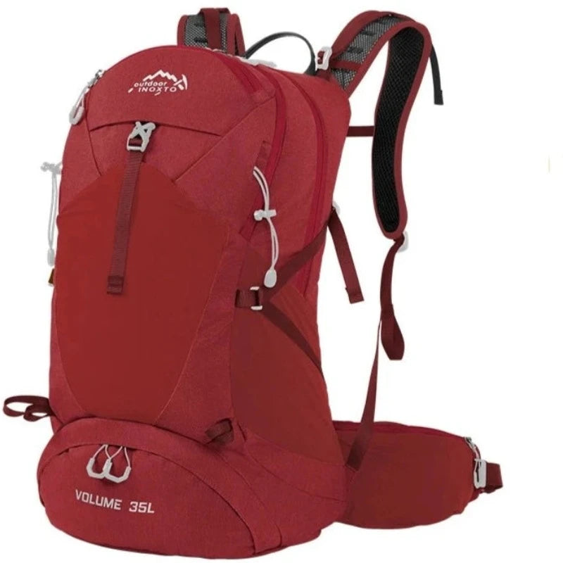 Sac de randonnée et d'alpinisme étanche pour homme et femm 35L rouge