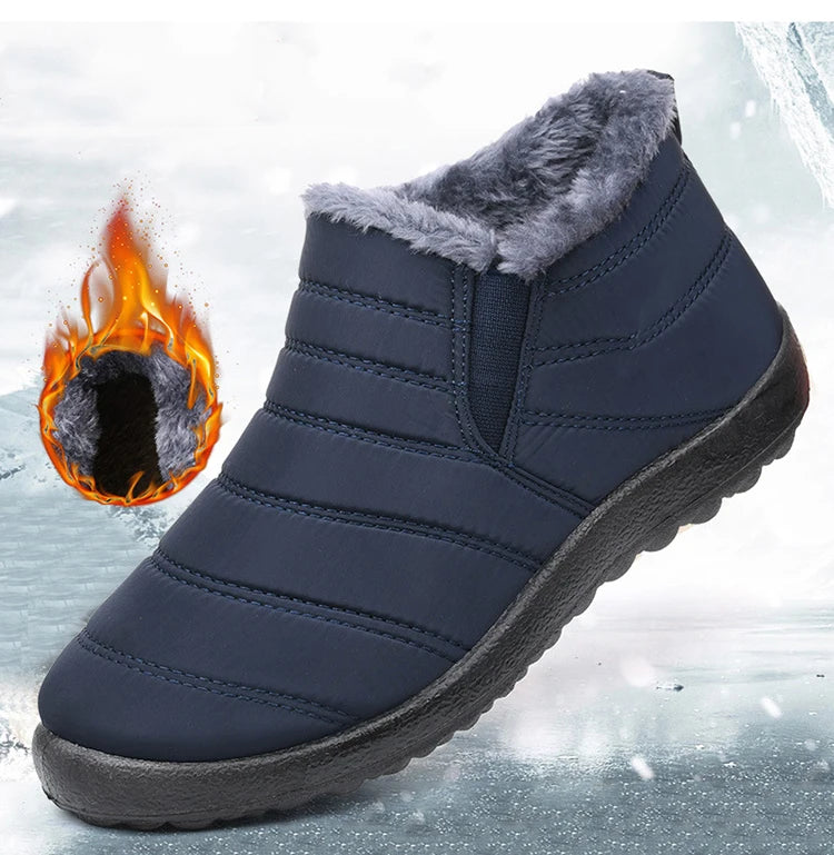 Bottes d'hiver imperméables avec doublure polaire résiste au froid