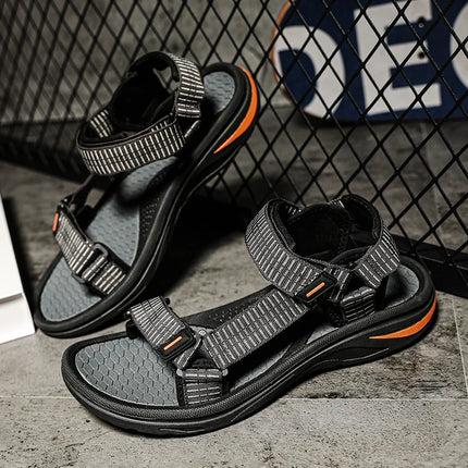 Sandales pour randonnée noir et orange stylé