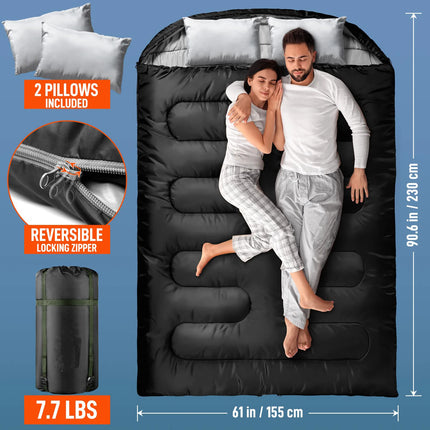 Sac de couchage double pour adultes – vue 4