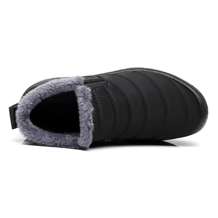 Bottes d'hiver imperméables avec doublure polaire vue de haut