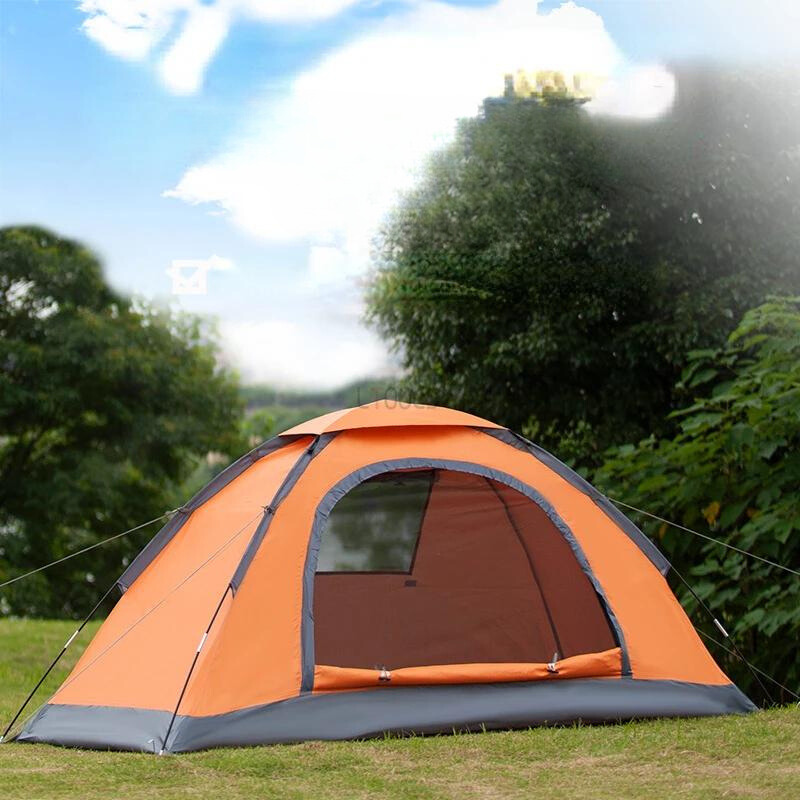 Tente de Randonnée 1 Places avec Fenêtre Latérale orange