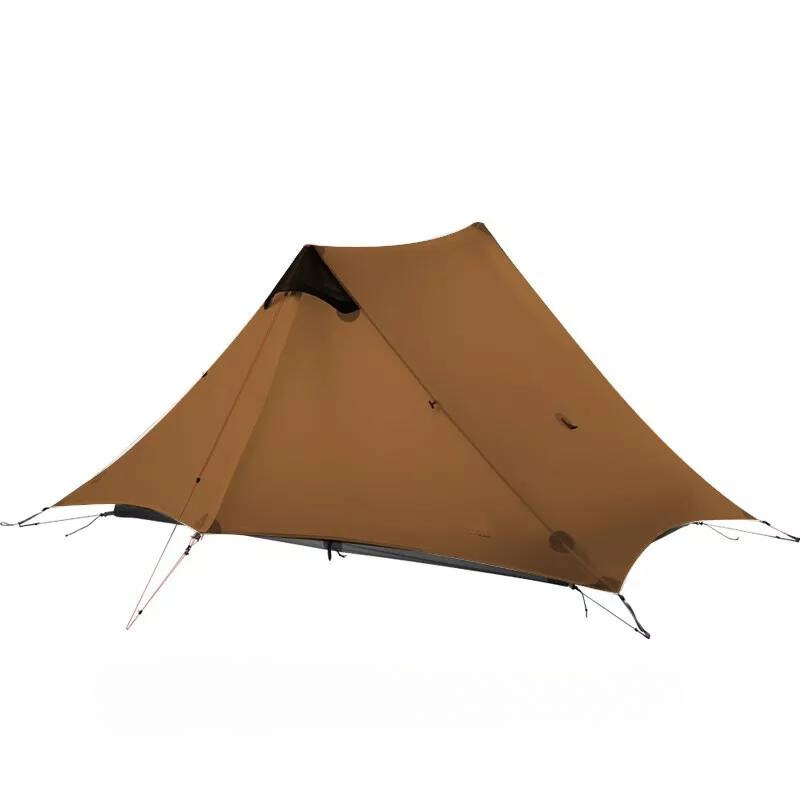 Tente de Camping Ultralégère 3 Saisons pour 2 Personnes marron