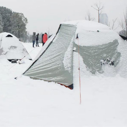 Tente de Camping d'Hiver Double Couche sous la neige