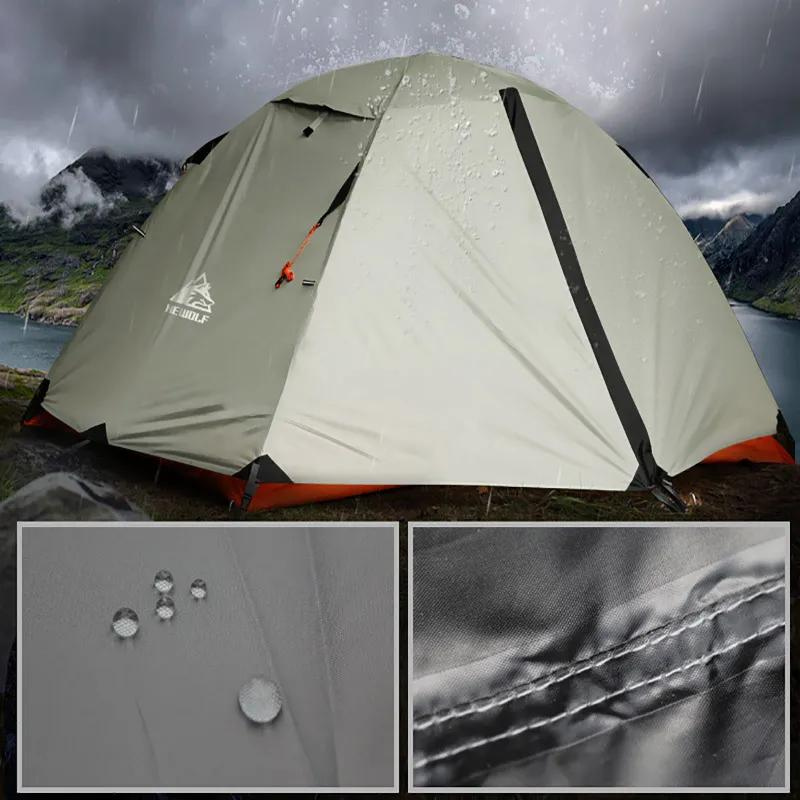 Tente de Camping d'Hiver Double Couche sous la pluie