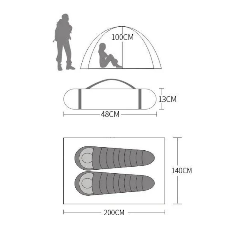 tente camping hiver Tente de Camping d'Hiver Double Couche – Marmote